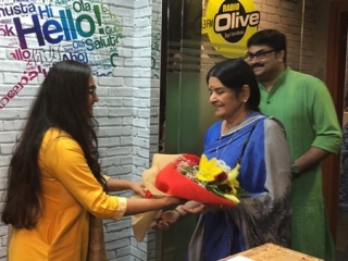 Radio Suno 91.7FM Team Receiving Lakshmi Bhai Thampuratty