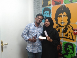 Darbar Movie Contest  winner at Radio Suno 91.7 Fm studio