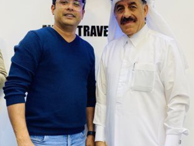 Radio suno Managing Director Mr.Ameer Ali with Mr Ahmed N. Al - Rayes, Chairman, Al Rayes Group at the Grand Opening Ceremony Of  Avens Travel And Tours - Duba