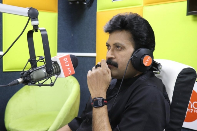 Manoj K Jayan at Radio Suno Studio