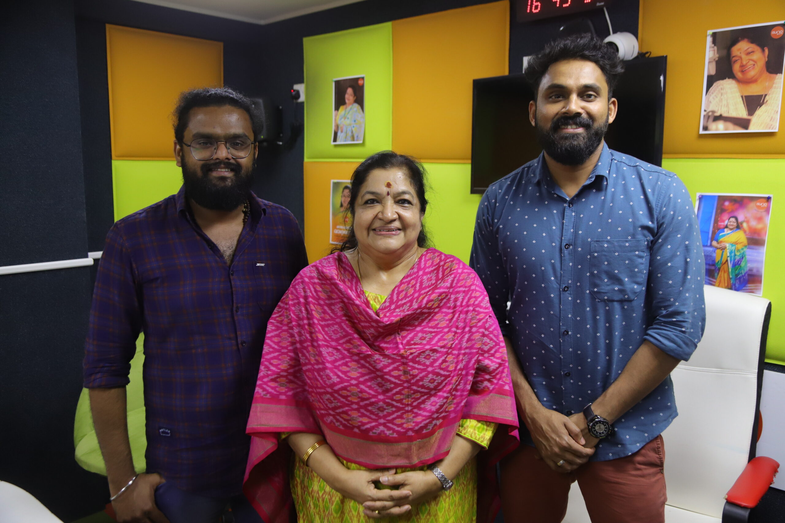 Chithra with RJ Appunni and Rj Shafi